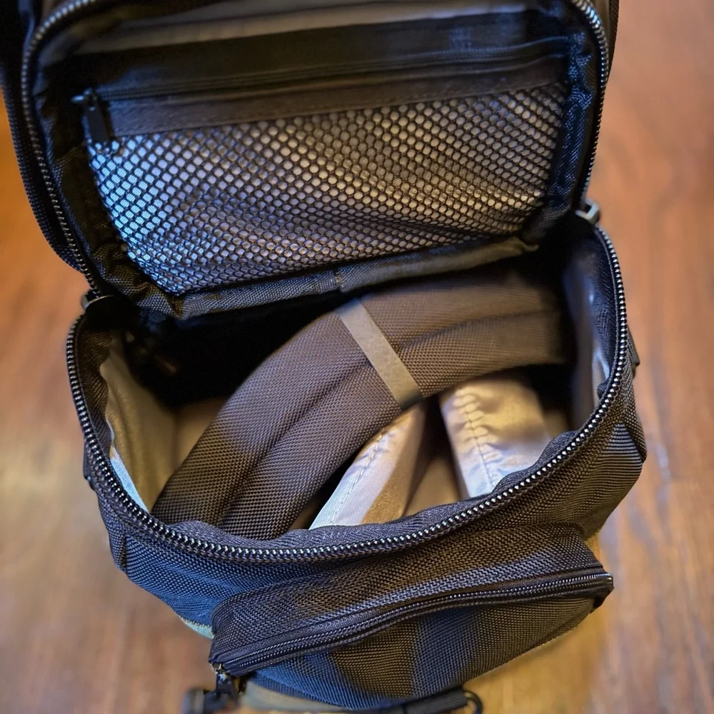 Canon Two-Tone Black and Tan Messenger Bag